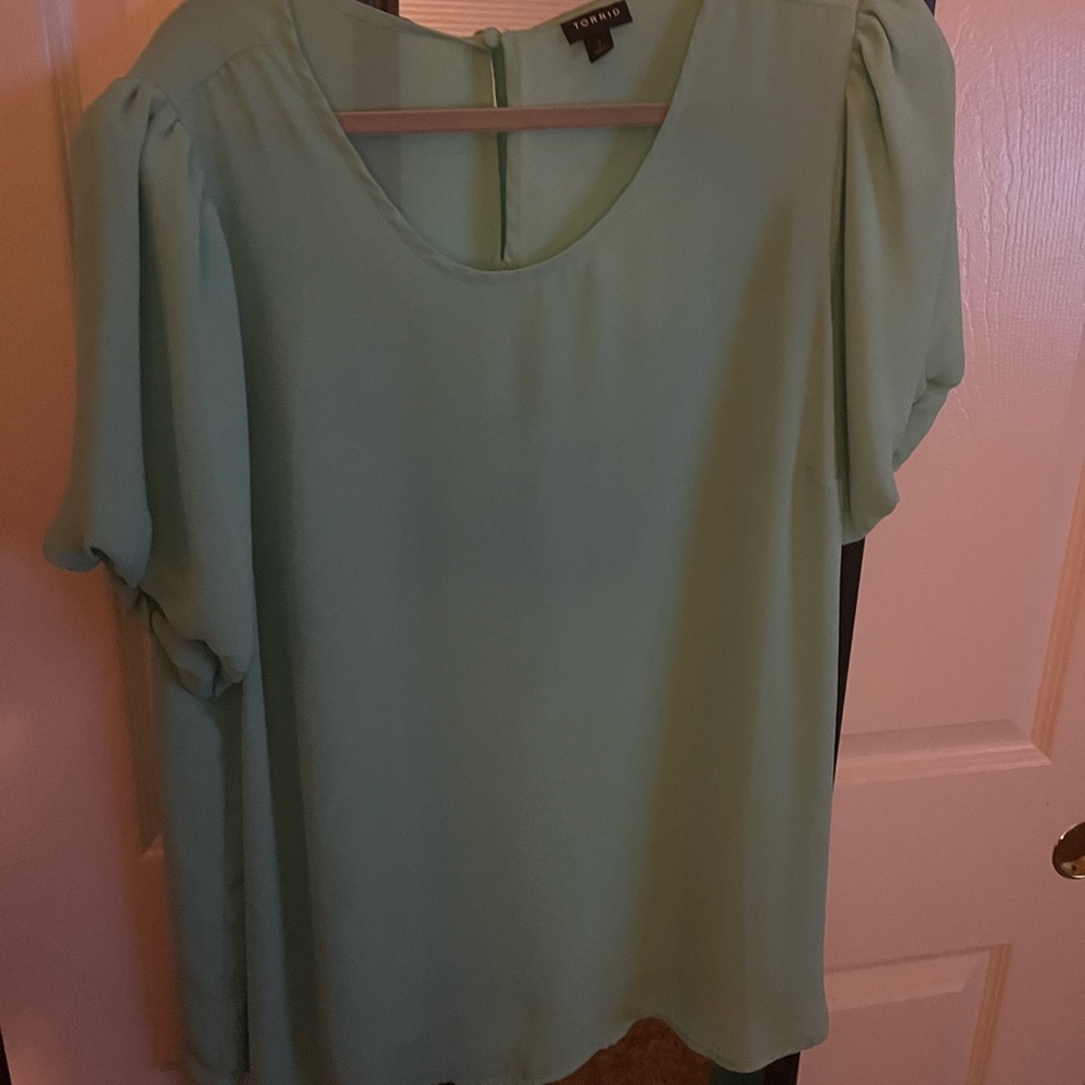 Torrid Mint Green Blouse
